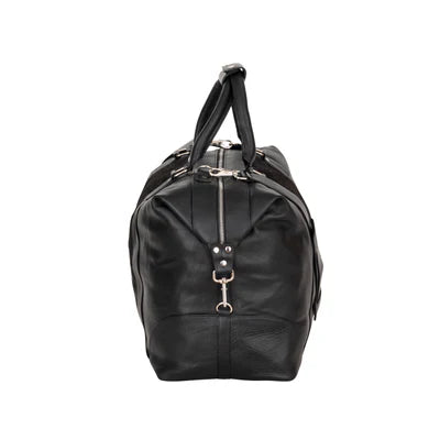Greenwood Sable Hair-On Duffle - Black Leather and Cowhide Weekender