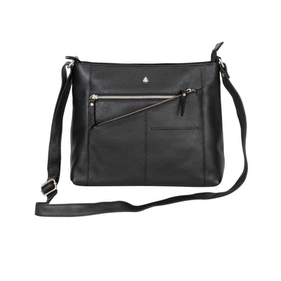 Greenwood Willow Leather Crossbody Bag - Classic Black