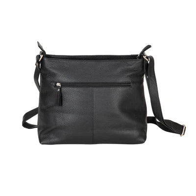 Greenwood Willow Leather Crossbody Bag - Classic Black