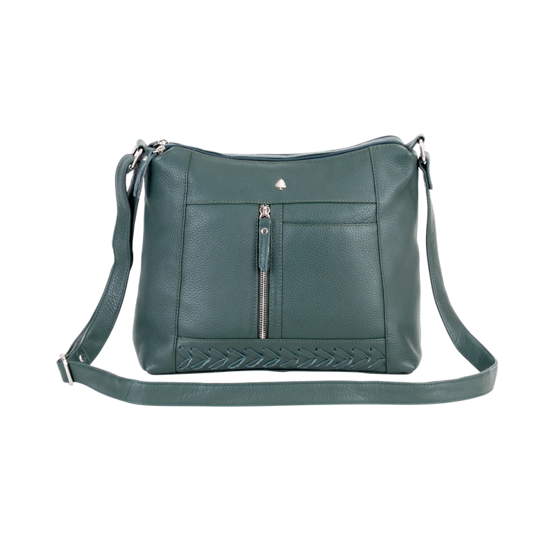 Greenwood Leather Crossbody Bag - Sage