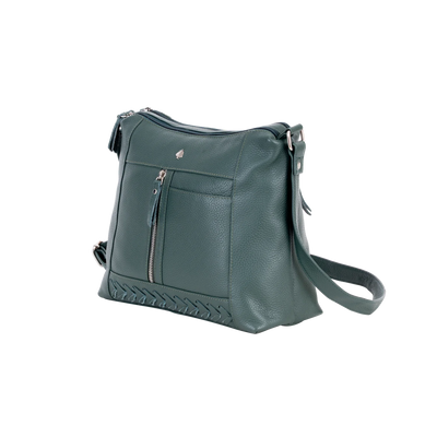 Greenwood Leather Crossbody Bag - Sage