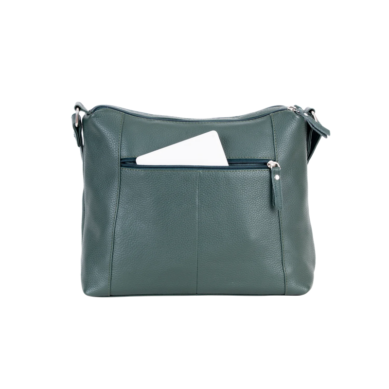 Greenwood Leather Crossbody Bag - Sage