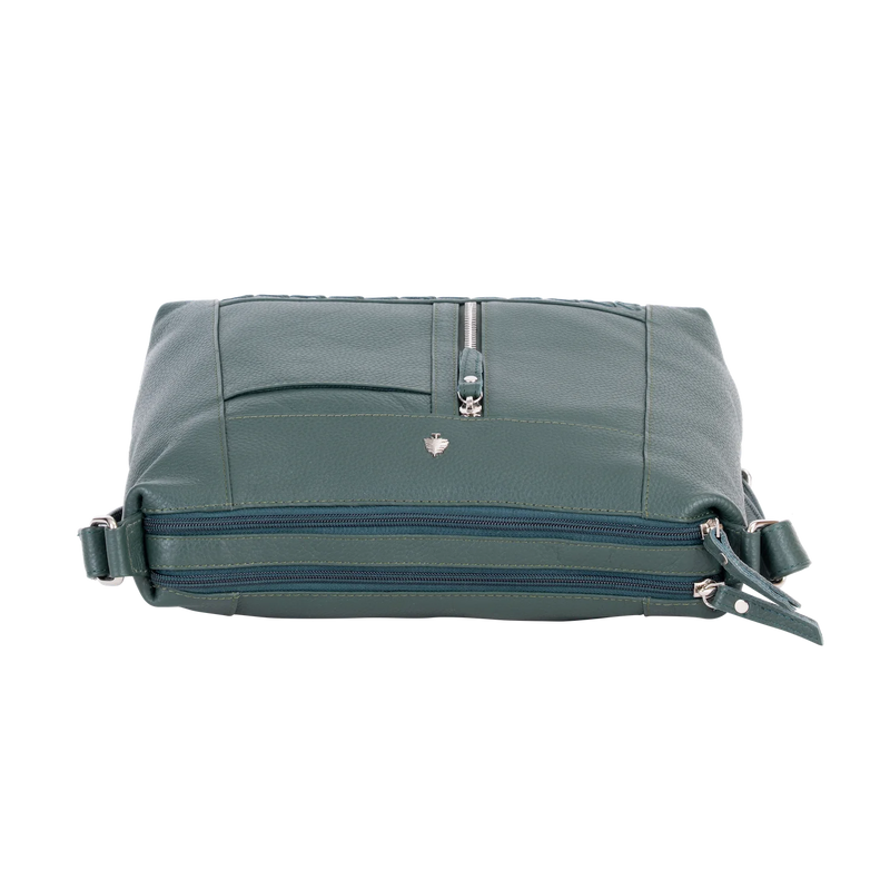 Greenwood Leather Crossbody Bag - Sage