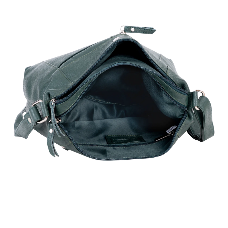 Greenwood Leather Crossbody Bag - Sage