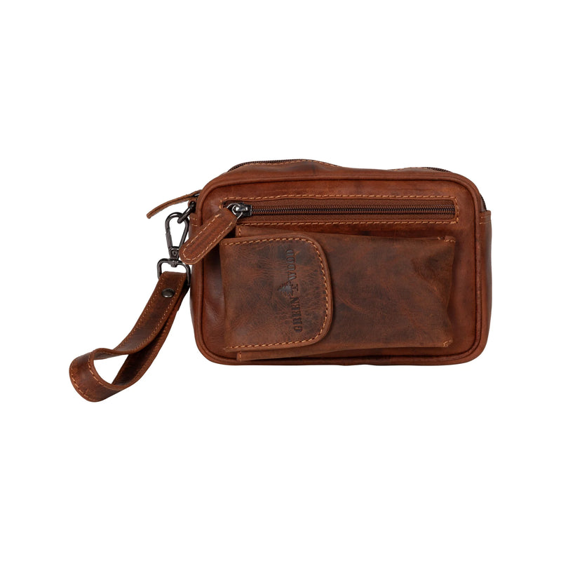 Greenwood Tamworth Leather Wrist Bag - Sandal