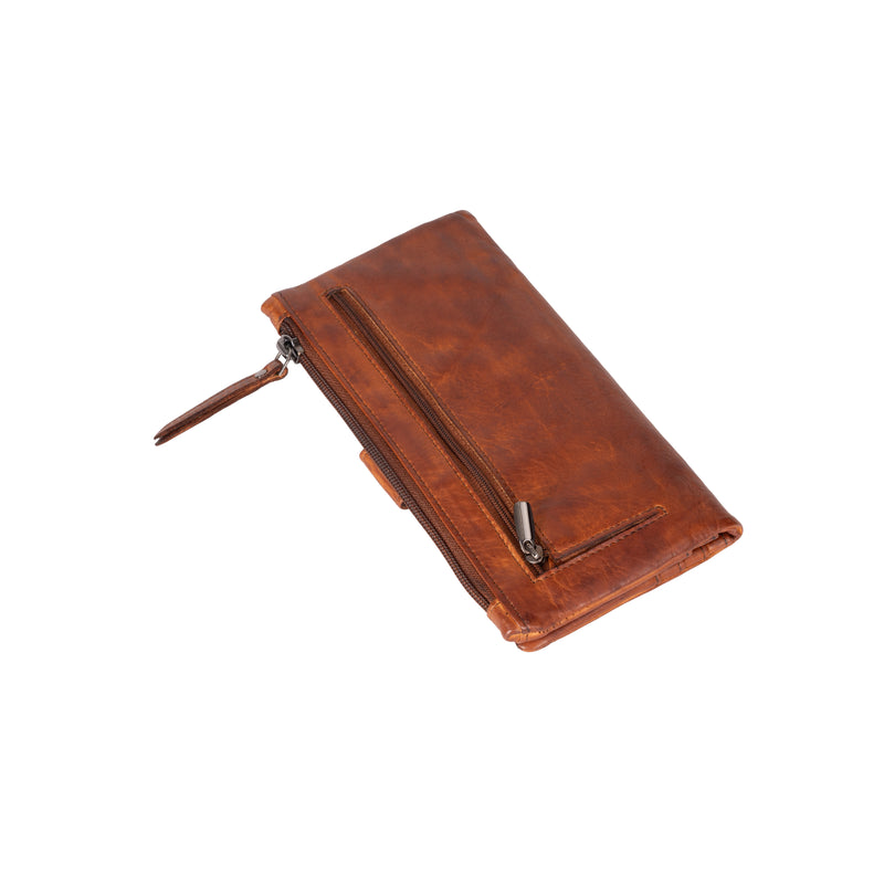 Greenwood Melba Ladies Leather Wallet - Cognac