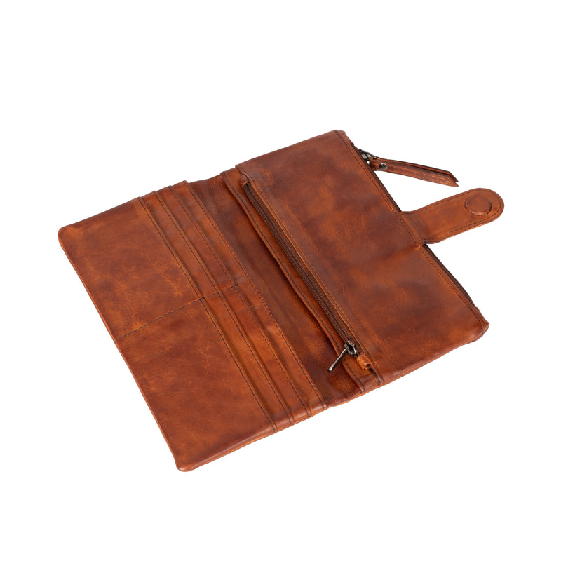 Greenwood Melba Ladies Leather Wallet - Cognac