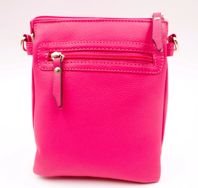 Second Nature Cross Body Front Pocket Leather Bag - Small
