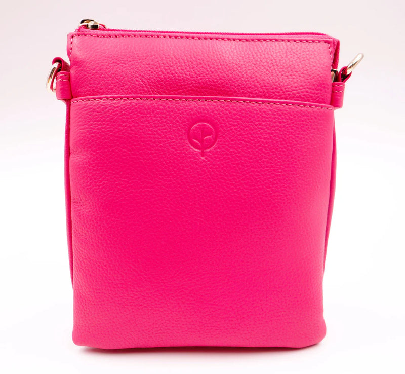 Second Nature Cross Body Front Pocket Leather Bag - Small