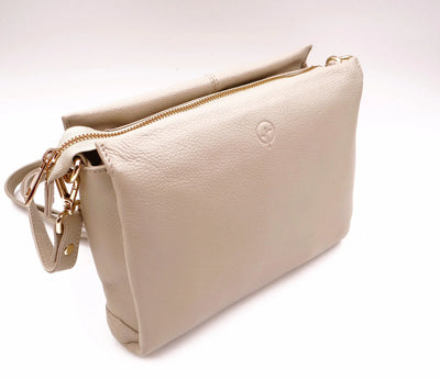 Second Nature Multi Pocket Leather Handbag