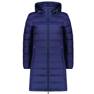 Moke Sarah Long Ladies Hooded 90/10 Down Jacket