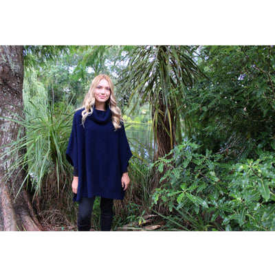 Lothlorian Possum Merino Lush Cowl Neck Poncho