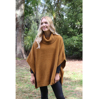 Lothlorian Possum Merino Lush Cowl Neck Poncho