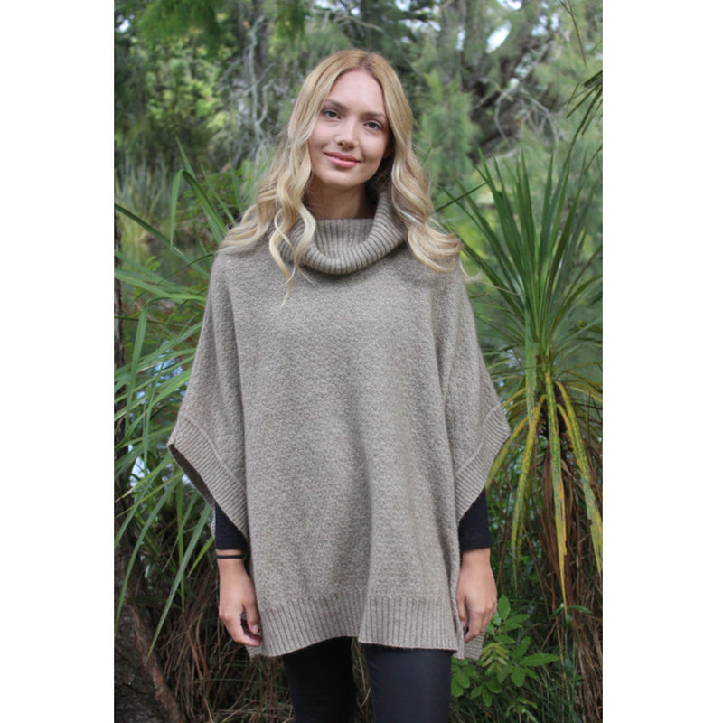 Lothlorian Possum Merino Lush Cowl Neck Poncho