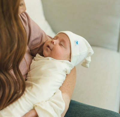 Little Unicorn Stretch Knit Hat and Swaddle Set - White