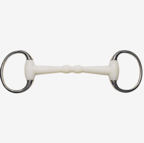 Korsteel Flexi Eggbutt Mullen Mouth Snaffle Bit Ivory