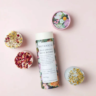 Botanical Bath Bomb Floral Seclection Gift Tube - 3 Piece