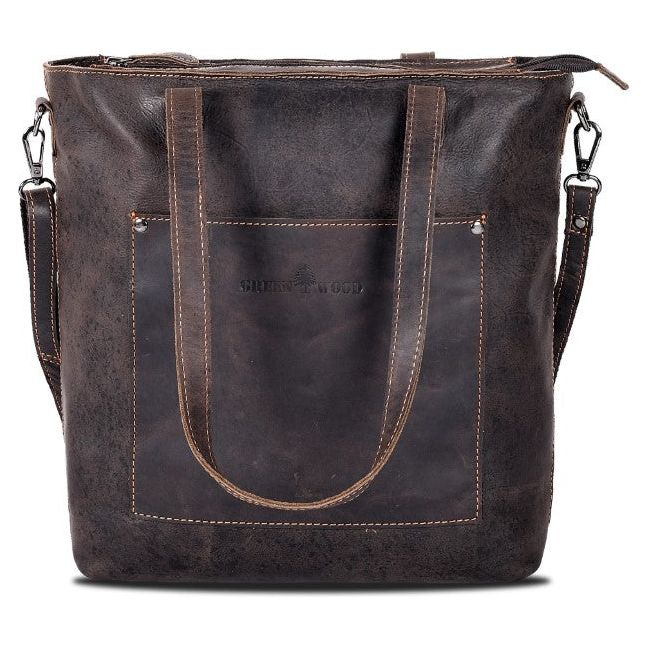 Greenwood Bunbury Classic Leather Tote - Brown