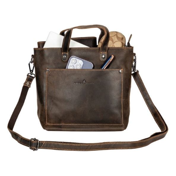 Greenwood Panama Crossbody Min Leather Tote - Brown