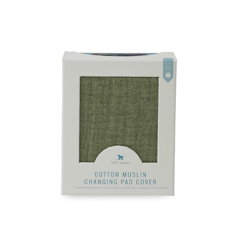 Muslin Changing Pad Cover / Bassinet Sheet - Fern