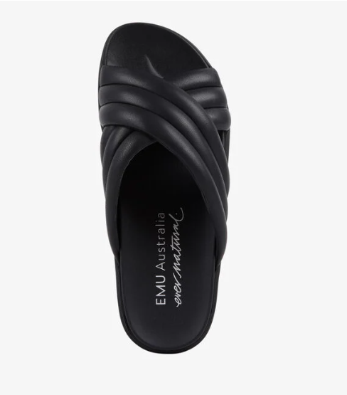 Emu Ella Leather Slide - Black