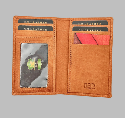 Rugged Hunter Genuine Leather Slim Wallet - Tan