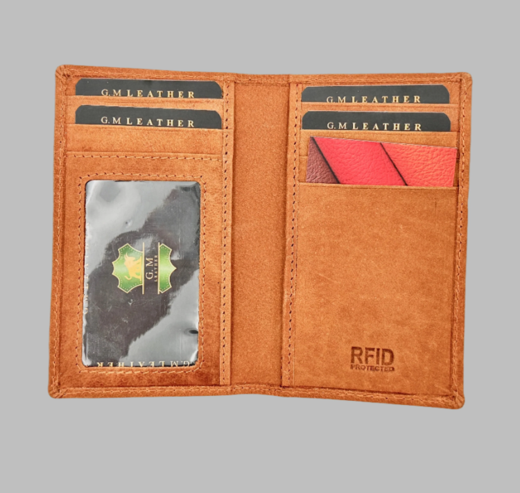 Rugged Hunter Genuine Leather Slim Wallet - Tan