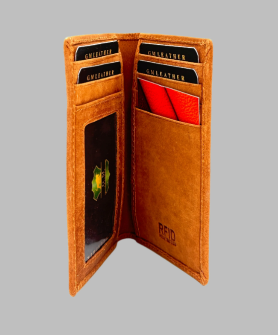 Rugged Hunter Genuine Leather Slim Wallet - Tan