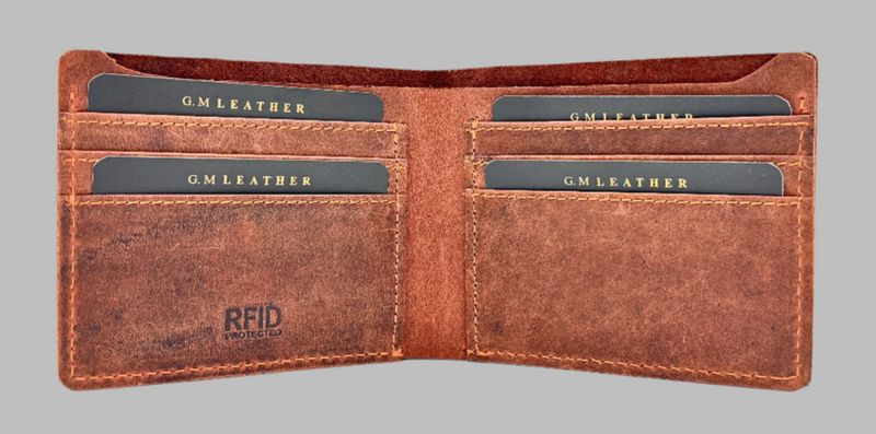Rugged Hunter Full Grain Leather Wallet - Brown