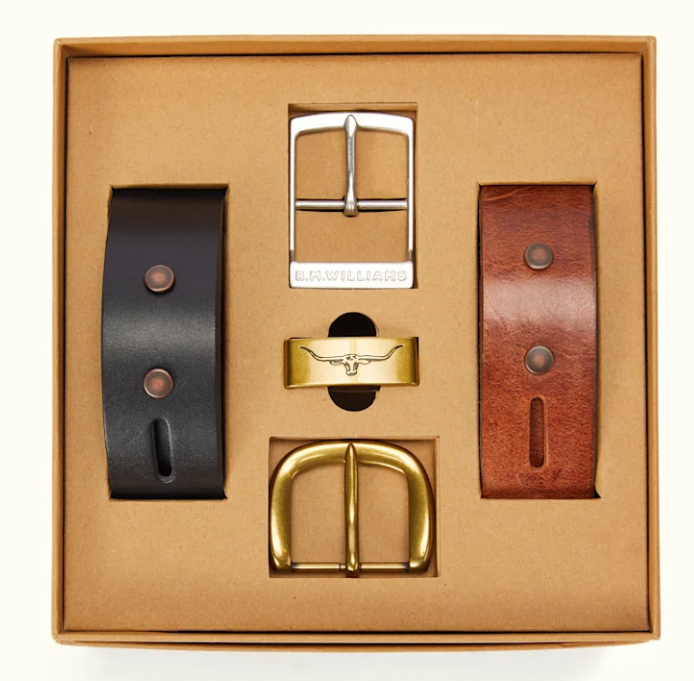RMW 1 1/2 Belt Gift Set - Mid Brown