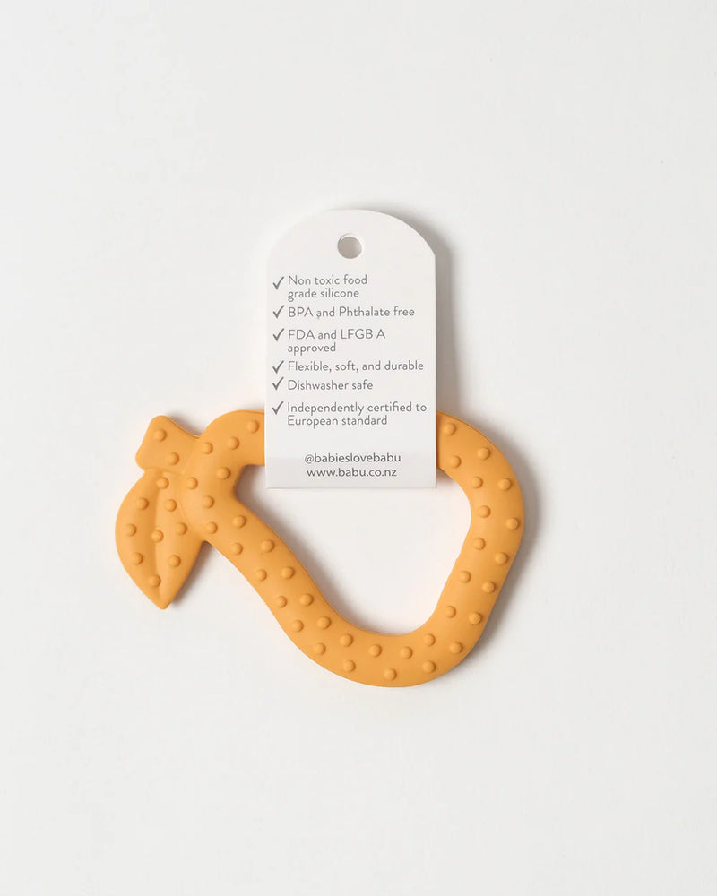 Babu Silicone Teether - Apricot