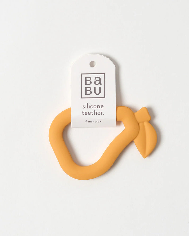 Babu Silicone Teether - Apricot