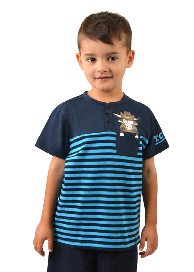 Thomas Cook Boys Pocket Bull Henley S/S Tee
