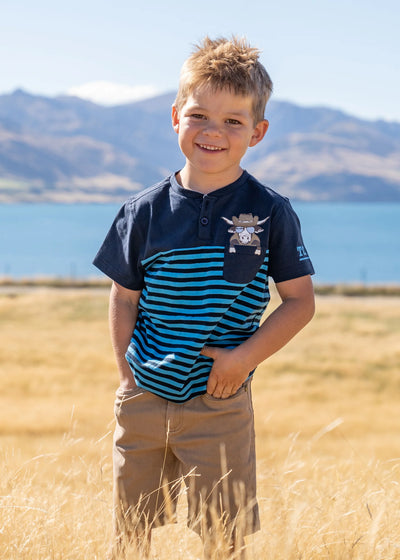 Thomas Cook Boys Pocket Bull Henley S/S Tee