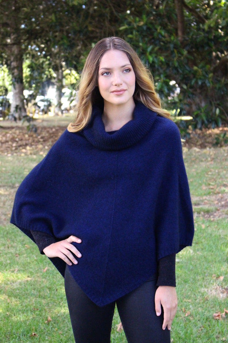 Lothlorian Zinity Possum Merino Cowl Neck Poncho