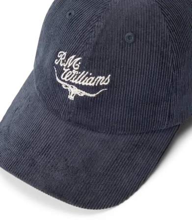 RMW Script Longhorn Cord Cap - Slate