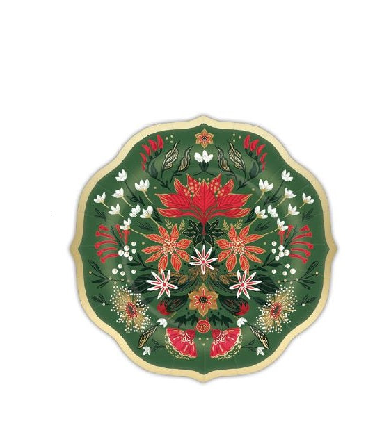Punch Studio - Garden 8 Pkt - Christmas Paper Dessert Plates