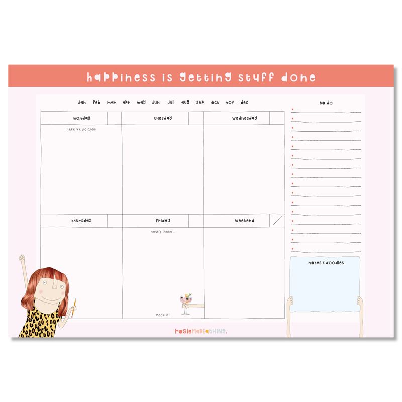 Rosie Made A Thing - Getting Stuff Done - A4 Desk Planner