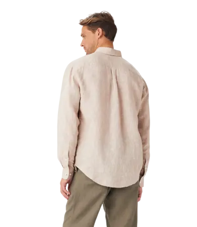 RMW Classic Collins Linen Long Sleeve Shirt - Oatmeal
