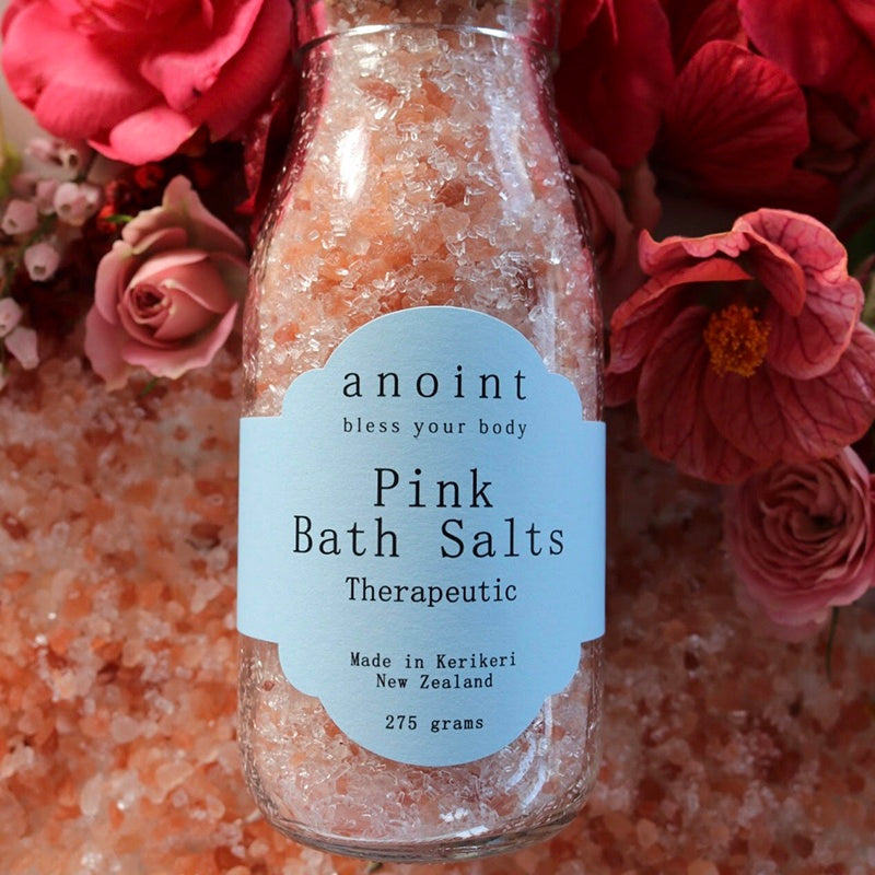 Anoint Pink Bath Salts Bottle