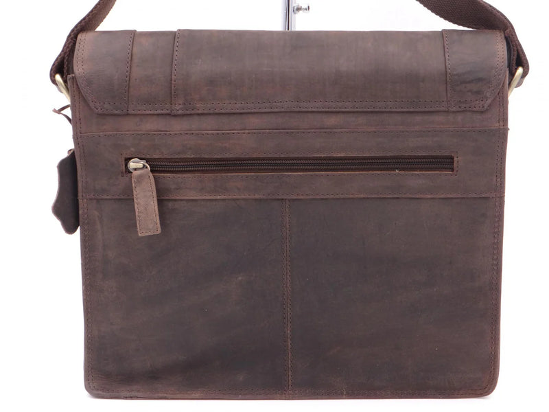 Second Nature Brushed Leather Messenger Bag - Medium