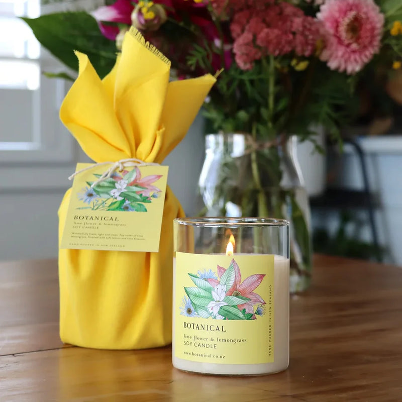 Botanical Lime Flower and Lemongrass Soy Candle