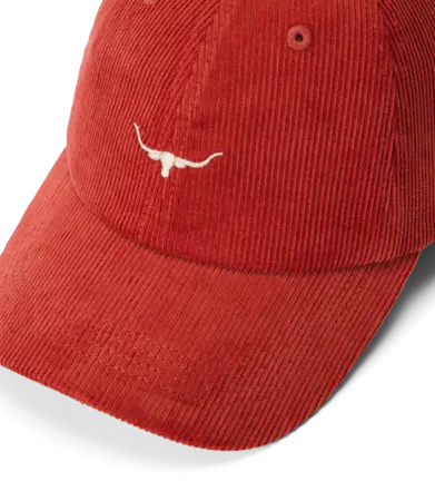RMW Script Longhorn Cord Cap - Crimson