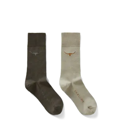 RMW Longhorn Wool Blend Sock - 2 Pack - Eucalypt/Taupe