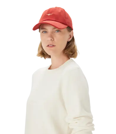 RMW Script Longhorn Cord Cap - Crimson
