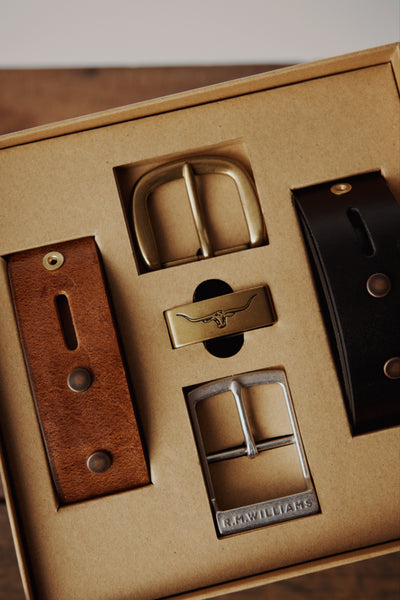 RMW 1 1/2 Belt Gift Set - Mid Brown