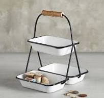 Two Layered Tiered Tray