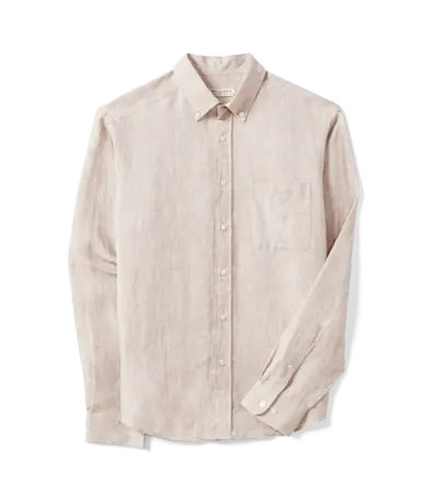 RMW Classic Collins Linen Long Sleeve Shirt - Oatmeal