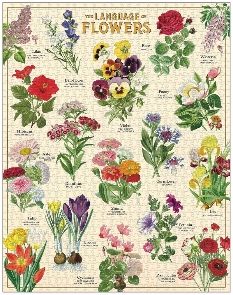Cavallini & Co - Language Of Flowers 1000 Pce - Vintage Puzzle