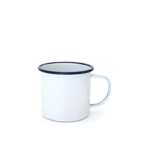 Falcon Enamel Mug - White/Blue - 350ml